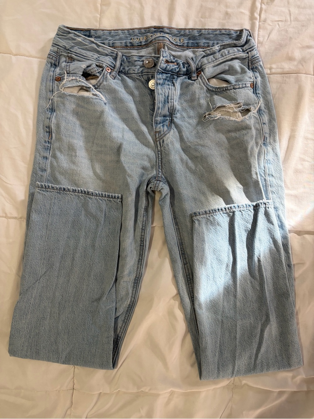 Tomgirl Light Blue Distressed Jeans